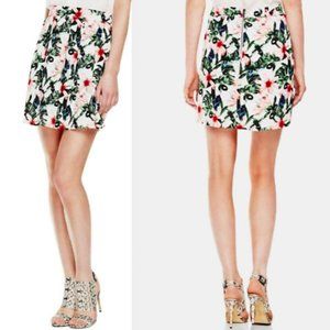Vince Camuto Print Jungle Lily Floral Pleated Full Skirt Size 10 NWT Zip